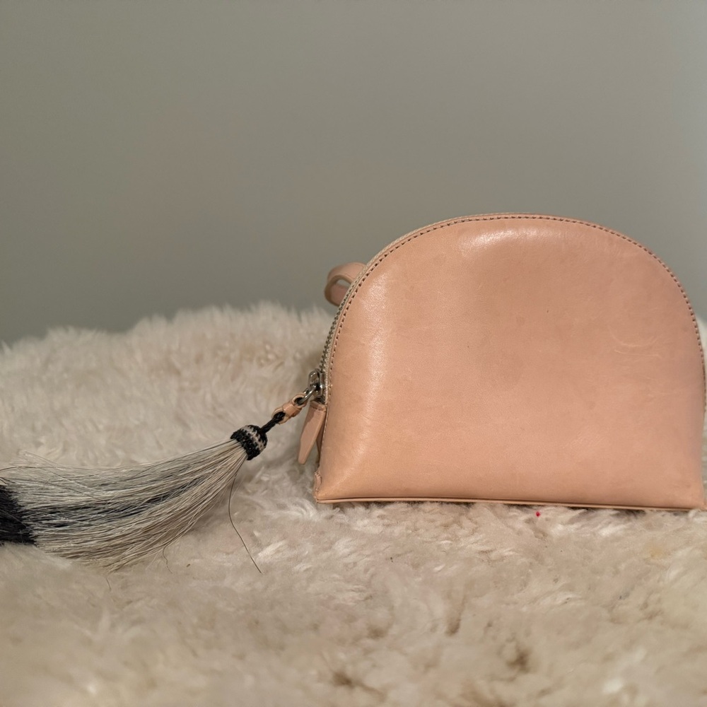 Loeffler Randall blush pink half moon bag